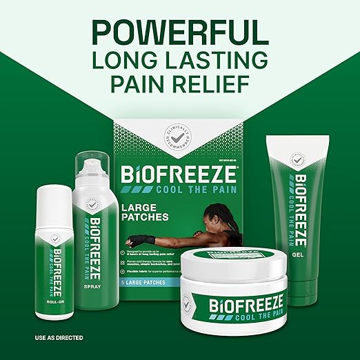 Biofreeze Roll On Pain Relief for Knee, Neck, Hip, Joint, Shoulder, & Simple Backache, Arthritis Pain Reliever, Sore Muscle Relief, Roll On Menthol Gel 3 Fl Oz (Pack of 3)