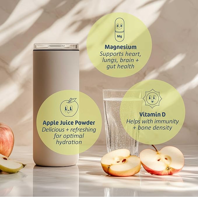 Juice Doctor Instant Hydration Powder, Electrolyte Drink Mix, Dehydration Relief Made with Apple Juice Powder, Magnesium Citrate, and Vitamin D, 1.2 pounds (560g / 28 Servings)