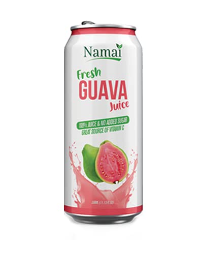 Namai 100% All Natural Pure Guava Juice, No Added Sugar, No Preservatives, Pack of 24