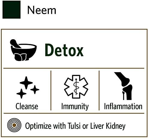 ORGANIC INDIA Neem Leaf Capsules, Herbal Supplement - Supports Skin, Immune, & Liver Health, Detox, Vegan, Gluten-Free, USDA Certified Organic - 90 Capsules (2-Pack)