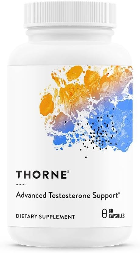 THORNE - Advanced Testosterone Support - Men's Health Supplement* - with Ashwagandha, Shilajit & Zinc - Soy, Gluten & Dairy Free - 60 Capsules