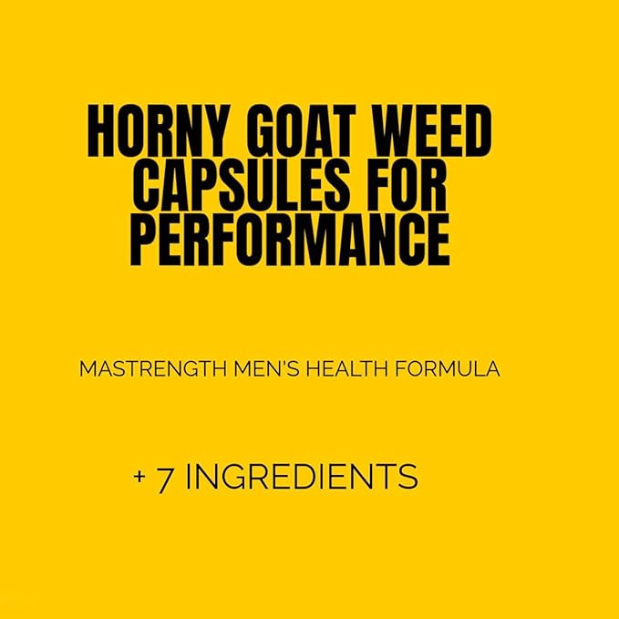 Force, Endurance and Vitality with Horny Goat Weed, Tongkat Ali, Ginseng and Maca Root. Long Lasting Activity Performance Support for Men (10 Capsule Package)