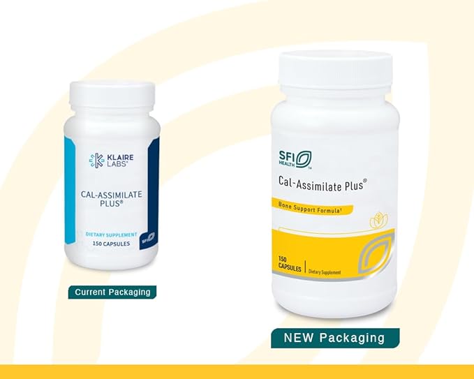 Klaire Labs SFI Health Cal-Assimilate Plus - Triple Calcium Bone Support Complex with Vitamin D3, Key Minerals & Chondroitin Sulfate, Hypoallergenic & BSE-Free (150 Capsules)