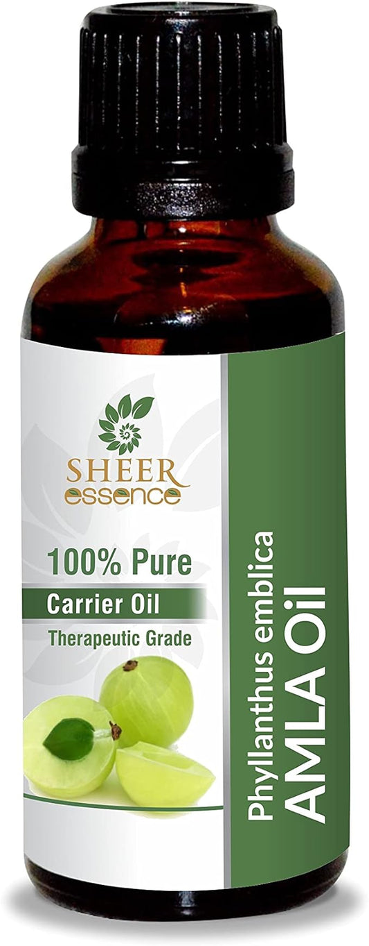 Amla Oil -(Phyllanthus Emblica- Indian Gooseberry Oil)- Carrier Oil 100% Pure Natural Undiluted Uncut Therapeutic Grade Oil 33.81 Fl.OZ