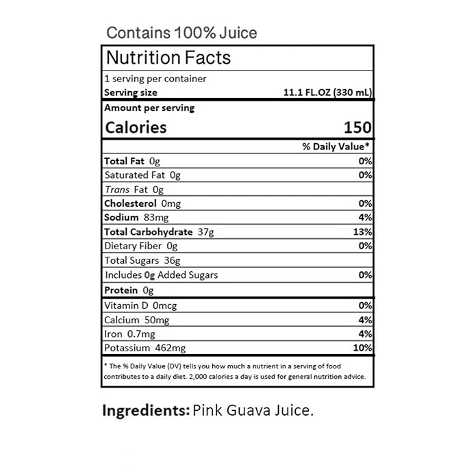 Namai 100% All Natural Pure Guava Juice, No Added Sugar, No Preservatives, Pack of 24