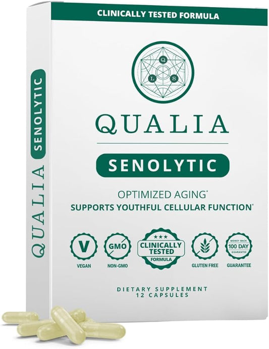 NEUROHACKER COLLECTIVE Qualia Senolytic Supplement, Fisetin,Quercetin,Piperlongumin&More,Aging Supplement - Supports Optimal Cell Repair&Rejuvenation,Naturally Eliminate Zombie Cells,1 Month Supply