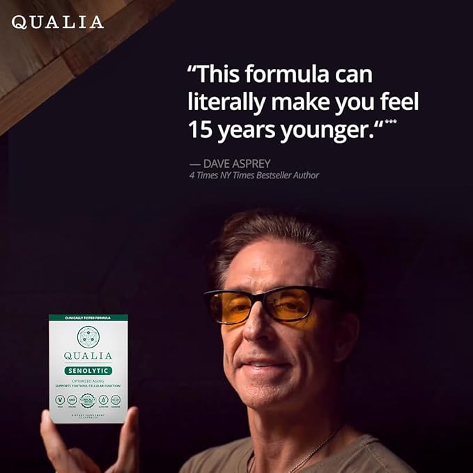 NEUROHACKER COLLECTIVE Qualia Senolytic Supplement, Fisetin,Quercetin,Piperlongumin&More,Aging Supplement - Supports Optimal Cell Repair&Rejuvenation,Naturally Eliminate Zombie Cells,1 Month Supply