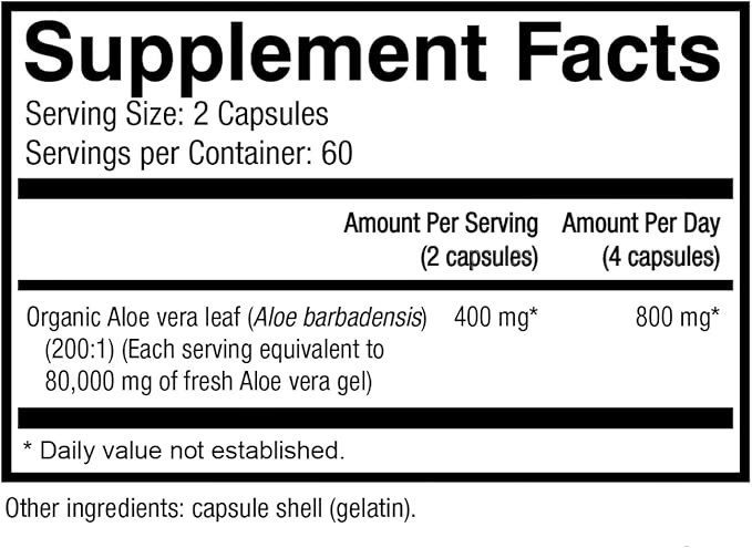 NatureCity True-Aloe 80,000mg Aloe Vera Gel Equivalent Per Serving– Made with Organic Aloe Vera (720 Capsules) Digestive, Skin and Joint Support|Small Easy-to-Swallow Pills