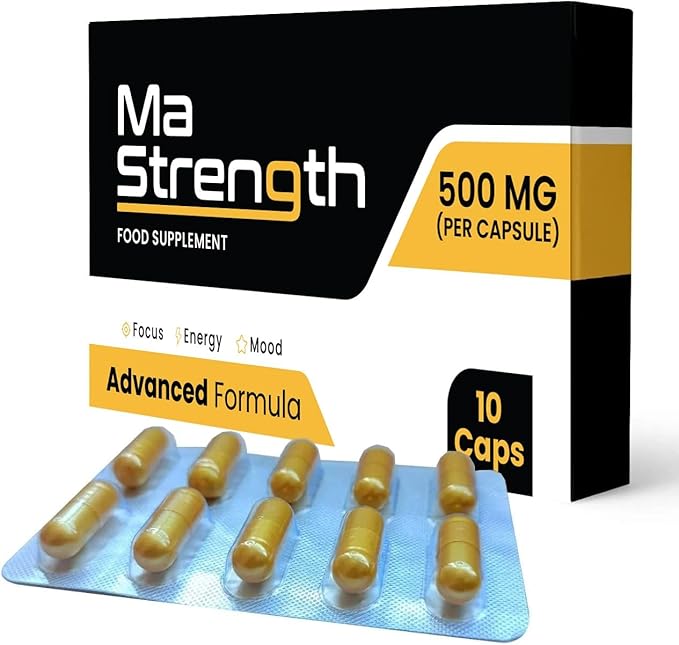 Force, Endurance and Vitality with Horny Goat Weed, Tongkat Ali, Ginseng and Maca Root. Long Lasting Activity Performance Support for Men (10 Capsule Package)