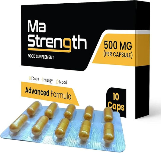 Force, Endurance and Vitality with Horny Goat Weed, Tongkat Ali, Ginseng and Maca Root. Long Lasting Activity Performance Support for Men (10 Capsule Package)