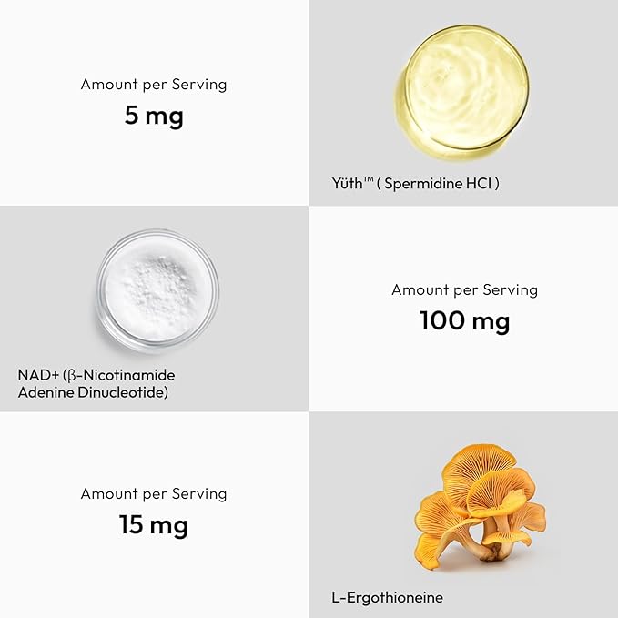 BIGVITA Youth+ | NAD+ Shots for Anti-Aging, Energy, Skin & Hair Health, Cognitive Support | Ready-to-Drink Supplement | Beauty from Within | Vegan, Made in USA