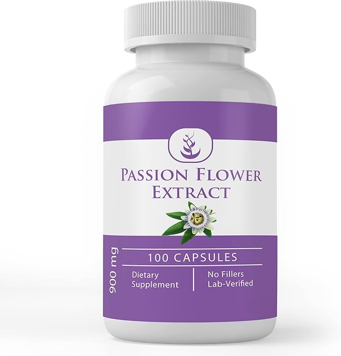PURE ORIGINAL INGREDIENTS Passion Flower Extract, (100 Capsules) Always Pure, No Additives or Fillers, Lab Verified
