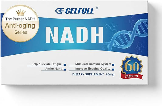 CELFULL NADH Supplement 40mg Enchance NAD+ Supplement for Immune Support Anti-Aging Cell Regeneration Energy & Chronic Fatigue Supplements