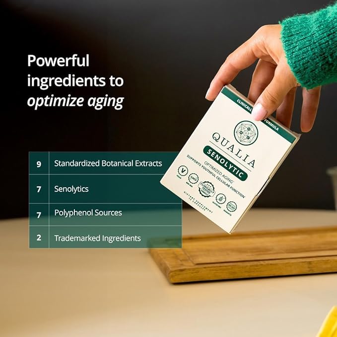 NEUROHACKER COLLECTIVE Qualia Senolytic Supplement, Fisetin,Quercetin,Piperlongumin&More,Aging Supplement - Supports Optimal Cell Repair&Rejuvenation,Naturally Eliminate Zombie Cells,1 Month Supply