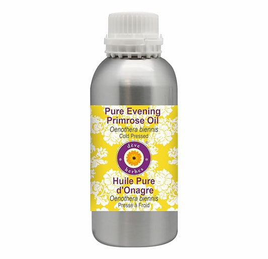 Deve Herbes Pure Evening Primrose Oil (Oenothera biennis) Cold Pressed 630ml (21 oz)