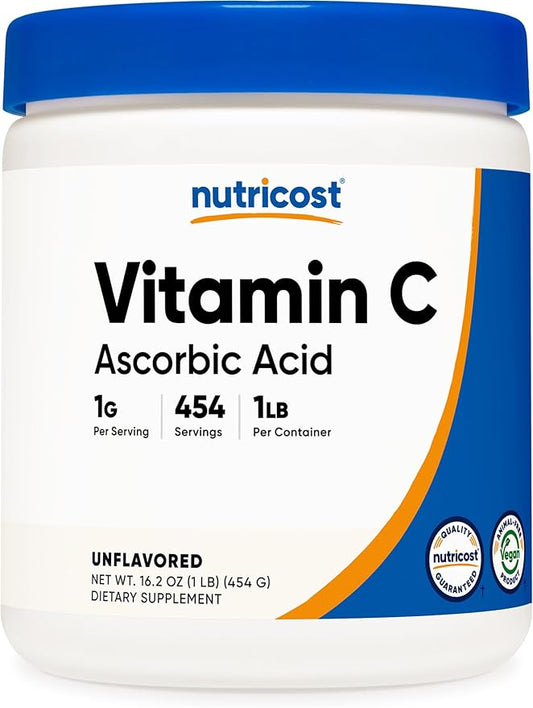 Nutricost Pure Ascorbic Acid Powder (Vitamin C) 1LB