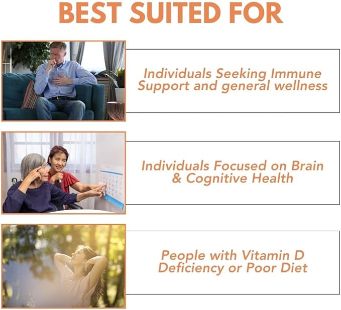 Adults Health Essentials Drops - Liquid DHA Omega 3, Natural Vitamin D3 1000 IU, Folate Supplement, Supports Heart, Brain, Eyes & Joint Health Supplement for The Whole Family