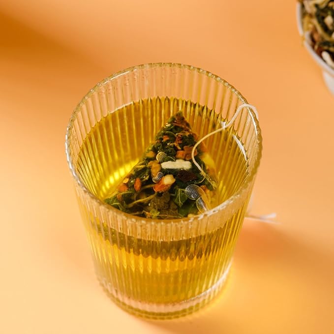 Chicory And Gardenia Tea, 30 Pcs Chicory, Gardenia, Chrysanthemum, Kudzu, Coix Seed, Lily, Mulberry Leaves, Licorice, 8 Ingredients Blend Formula Tea Supports Kidney & Liver Health (2pcs)