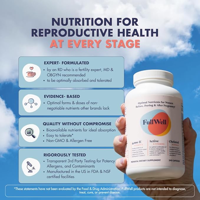 Prenatal Vitamins | Choline, folate, Vitamin D for fetal Growth, Brain Development | 26+ Vital Nutrients | Dietitian-Formulated, OBGYN Recommended, Non-GMO, 3rd Party Tested, 60 Servings