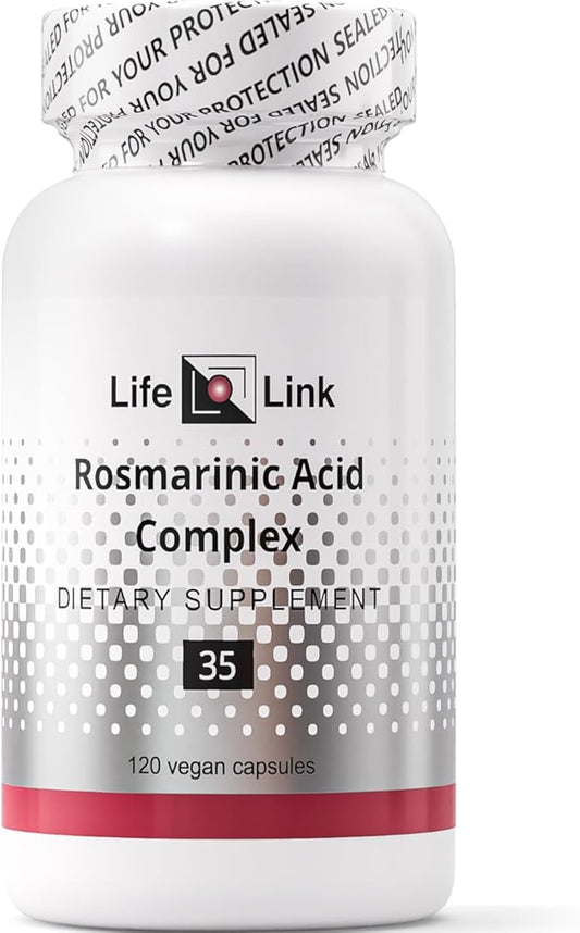 LifeLink Rosmarinic Acid Complex | 120 Capsules | Vegan, Non-GMO, Gluten Free | Antioxidant, Anti-Aging | Made in The USA