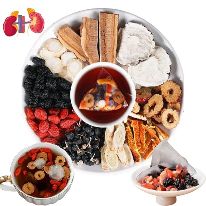 Kidney Tea Formula Ginseng Six Treasure Tea for Detox | 30 Bags | 6 Precious Ingredients Formula | Support Kidney and Liver Health | For Men and Women