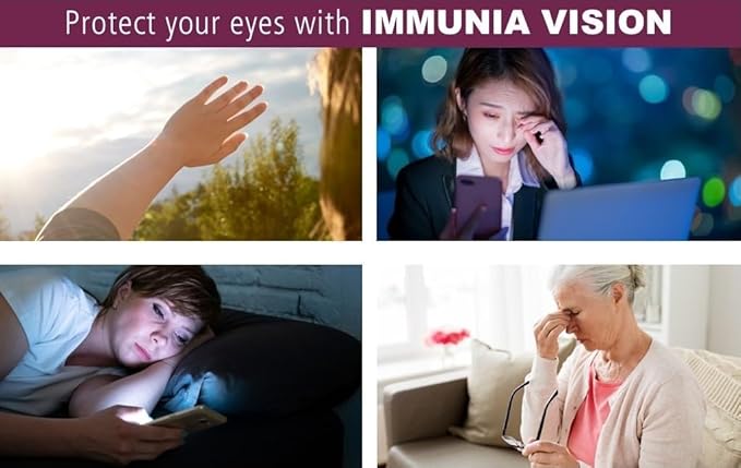 Immunia Vision. Lutein, Wild Blueberry, and Elderberry Concentrate. Eye Health Antioxidant Supplement. Concentrated Formula. Delicious Taste. 5 ml/Day. (1-Pack)