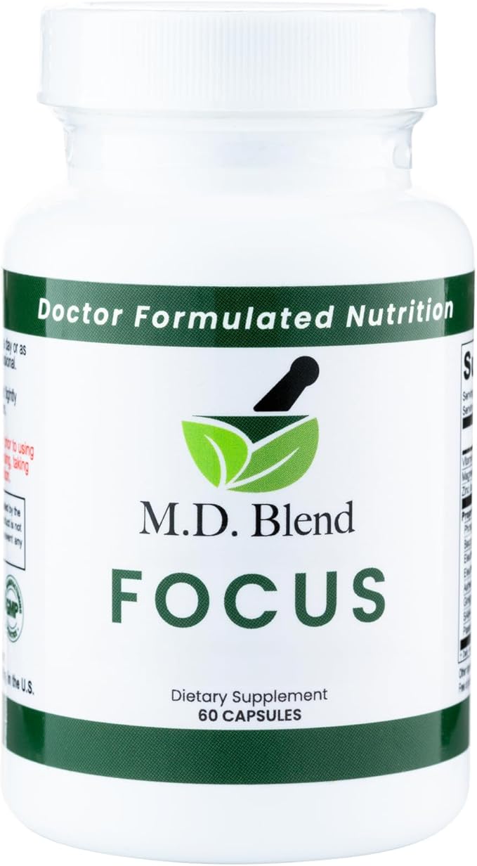Focus - Expert Formulated Nootropic Supplement - Focus & Cognitive Performance - Confidence & Daily Wellness - Robust Gingko Biloba, Ashwagandha, Phosphatidylserine - 60 Capsules