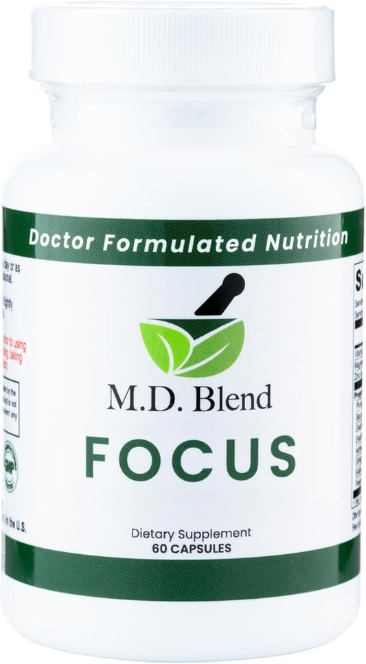 Focus - Expert Formulated Nootropic Supplement - Focus & Cognitive Performance - Confidence & Daily Wellness - Robust Gingko Biloba, Ashwagandha, Phosphatidylserine - 60 Capsules