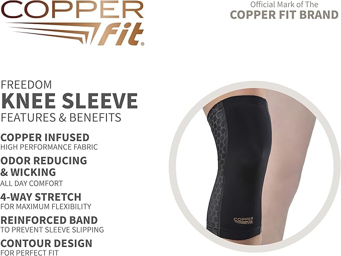 Copper Fit Freedom Knee Compression Sleeve