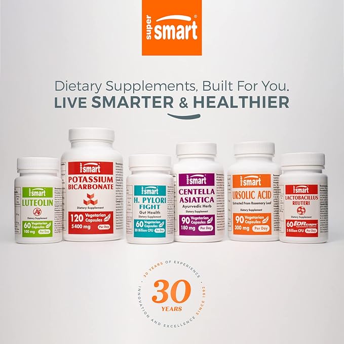 Supersmart - Triple C (High Strength) - 3-in-1 Complex - Vitamin C Supplement - Enhanced with Flavonoids | Non-GMO & Gluten Free - 90 Vegetarian Capsules