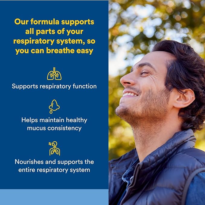 Natural Factors Lung, Bronchial & Sinus Health, Natural Supplement for Respiratory Health and Easy Breathing, 90 Tablets