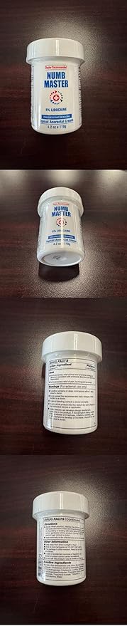Clinical Resolution Numb Master 5% Lidocaine Numbing Cream Maximum Strength for Pain Relief, Fast Acting Topical Anesthetic Burn Itch Cream with Vitamin E and Aloe, OTC Hemorrhoid Treatment 4.20 Oz