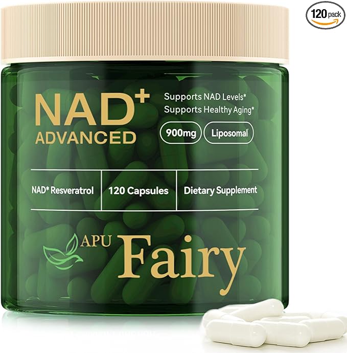 NAD Supplement,NAD Nicotinamide Riboside,Extra Strength NAD Alternative Liposomal,Boost NAD & Resveratrol + for Women & Men,Energy Anti-Aging,Cell Regeneration,120 Capsules