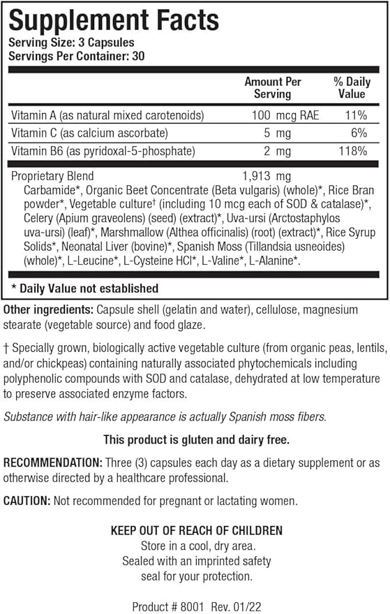 Biotics Research Carbamide Plus Promotes Healthy Kidney and Bladder Function, Water Balance, Healthy Fluid Balance, Support Physiological Elimination of Water, Supports Biliary Function 90 Capsules