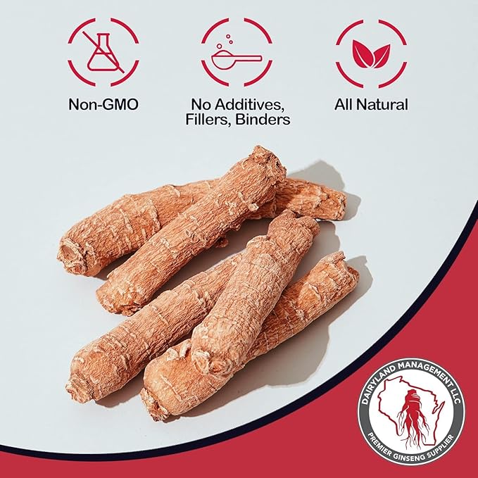 100% Authentic Korean Red Panax Ginseng Capsules -500 mg. Potent Ground Ginseng Root Extract Powder - No Fillers, Binders or Other Additives. (150 ct)