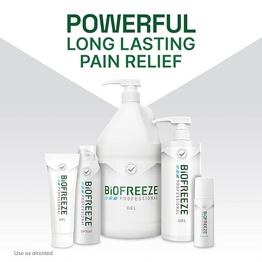 Biofreeze Professional Pain Relief Roll On for Knee, Neck, Hip, Joint, & Shoulder, Simple Backache Pain Reliever, Sore Muscle Relief, Roll-On Menthol Gel 3 Fl Oz (Pack of 2)