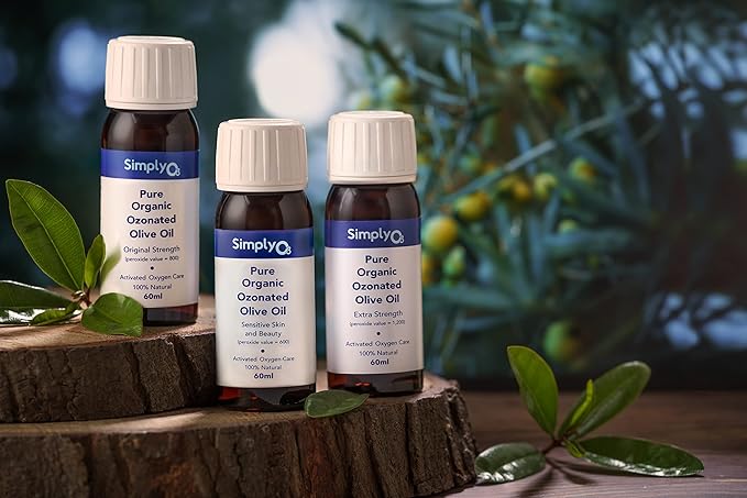Pure Organic Ozonated Olive Oil Orginal Strength 800 Peroxide For Face and Skin Helps In Acne, Anti-Aging, Wrinkles and Rosacea For Sensitive Skin with Made in Spain