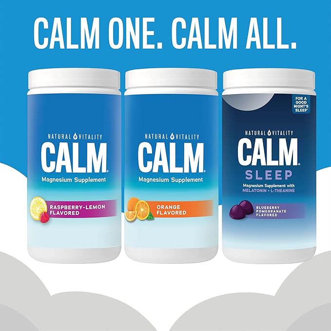 Natural Vitality Calm, Magnesium Citrate Supplement, Stress Relief Gummies, Supports a Healthy Response to Stress, Gluten Free, Vegan, Orange, 240 Gummies