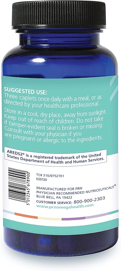 PRN nūmaqula Vitamin – AREDS2 Based Eye Vitamins with Lutein & Zeaxanthin for Advanced Macular Support – Unique Enhancements Like B Complex & Vitamin E for Extensive Eye Care- 3 Month Supply