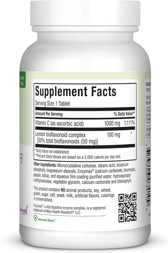 1000 mg Vitamin C - 1000mg Tablets Ultra High Absorption Formula - Gluten Free Kosher Dietary Non GMO Vitamin C Supplement for Immune Support - VIT C Vitamin C Tablets from Ascorbic Acid, 100 Count