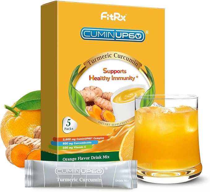 Turmeric Curcumin Drink Powder, Turmeric Shots with Vitamin C for Immunity, Orange Flavor Instant Drink Mix Packets, High Absorption Curcumin Complex, Immune & Recovery, Joint Support Supplement