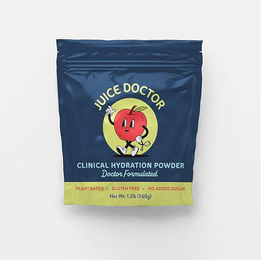 Juice Doctor Instant Hydration Powder, Electrolyte Drink Mix, Dehydration Relief Made with Apple Juice Powder, Magnesium Citrate, and Vitamin D, 1.2 pounds (560g / 28 Servings)