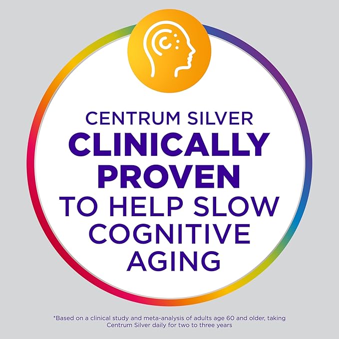 Centrum Minis Silver Women's Multivitamin for Women 50 Plus, Multimineral Supplement with Vitamin D3, B Vitamins, Non-GMO Ingredients, Supports Memory and Cognition in Older Adults - 280 Ct