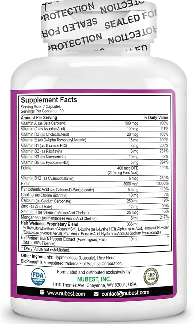 HairXtra - Hair Regrowth Vitamin for Faster Hair Growth - Hair Growth Vegan Capsules - Hair Thickening with Biotin, Zinc, MSM, B Vitamins, Choline - Hair Supplement, Hair Regrowth Capsules - Pack 12