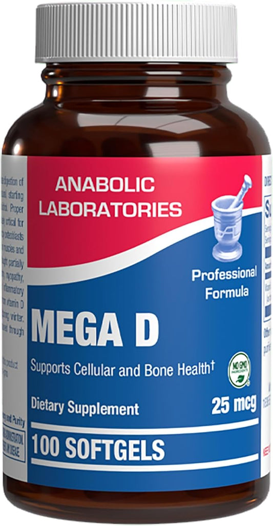 High Absorption Vitamin D3 1000IU - Clinical Formula Adult Vitamin D Supplement for Men and Women for Bone Teeth Muscle Mood and Immune Support - Easy to Swallow VIT D3 25 mcg - 100 Servings