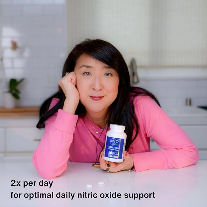 Nitric Oxide Lozenges for Heart Health Support - Dietary Supplement for Blood Flow, Oxygenation and Blood Pressure - 120 Count