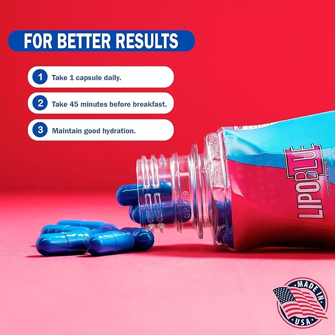 Natural Supplement for Wellness Support - 30 Day Supply, Convenient Once Daily Capsule - LIPOBLUE