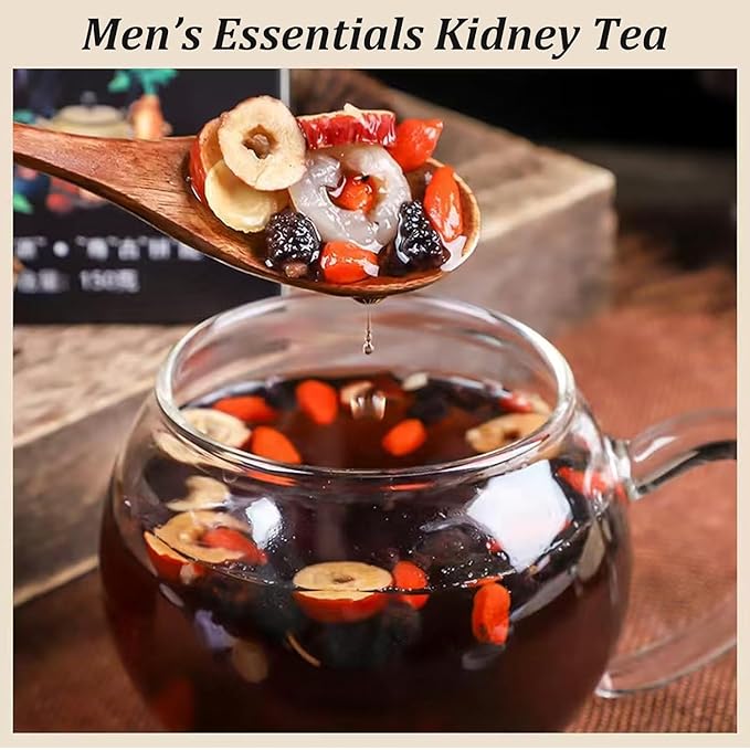 Kidney Tea Formula Ginseng Six Treasure Tea, Organic Kidney Cleanse Ginseng Mulberry Five/Eight Treasure, The Para Limpiar Los Riñones, Natural Chinese Wubao Healthy Cleansing for Men & Women (20bag/2boxes)