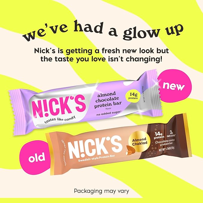Nick’s Protein Bundle, Salty Peanut, Almond Chocolate – 24-Count Box | High Protein, Low Calories, Low Carbs, Keto Friendly, No Added Sugar