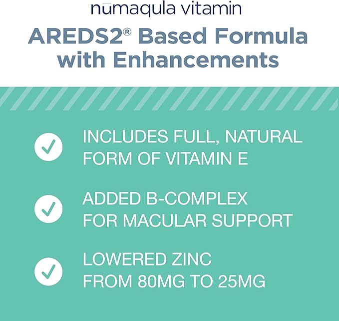 PRN nūmaqula Vitamin – AREDS2 Based Eye Vitamins with Lutein & Zeaxanthin for Advanced Macular Support – Unique Enhancements Like B Complex & Vitamin E for Extensive Eye Care- 3 Month Supply